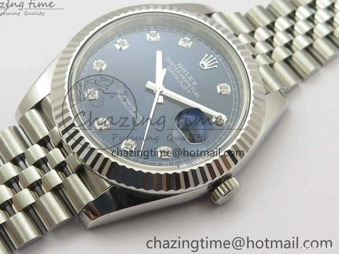 0406 Cozy New DateJust 41 126334 ARF 1:1 Best Edition 904L Steel Blue Diamonds Dial on Jubilee Bracelet A 2548